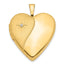 Diamond Star Heart Locket in 14K Yellow Gold, 25mm (0.01 ct. tw.) - Sophia Jewelers