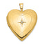 14K 20mm Diamond Side Swirl Edge Heart Locket