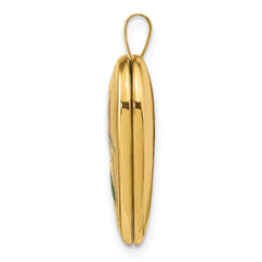 14K 20mm Enamel Rose Heart Locket