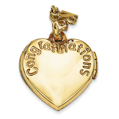14K 15mm Heart Happy 16th Birthday with CZ Locket