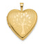 Tree of Life Heart Locket in 14K Yellow Gold, 24mm Brushed & Satin - Sophia Jewelers
