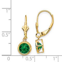 14k 6mm Mount St. Helens Leverback Earrings