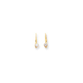 14K 3.25mm Round Leverback Earring Mountings