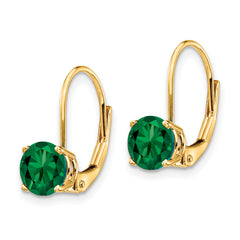 14k 6mm Mount St. Helens Leverback Earrings