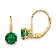 14k 6mm Mount St. Helens Leverback Earrings