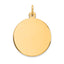 Round Disc Charm in 14K Yellow Gold, 26mm Engravable, .027 Gauge - Sophia Jewelers