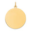 Round Disc Charm in 14K Yellow Gold, 23mm Engravable, .013 Gauge - Sophia Jewelers