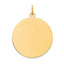 Round Disc Charm in 14K Yellow Gold, 28mm Engravable, .027 Gauge - Sophia Jewelers