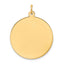 14K Plain .013 Gauge Circular Engravable Disc Charm