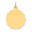 14K .018 Gauge Engravable Scalloped Disc Charm