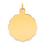 14K .013 Gauge Engravable Scalloped Disc Charm