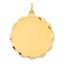 14K .027 Gauge Engravable Scalloped Disc Charm