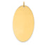 Elliptical Disc Charm in 14K Yellow Gold, 38x21mm Engravable - Sophia Jewelers