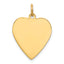 14K Plain .009 Gauge Engravable Heart Disc Charm