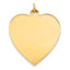Heart Disc Charm in 14K Yellow Gold, 30x28mm Engravable, .013 Gauge - Sophia Jewelers