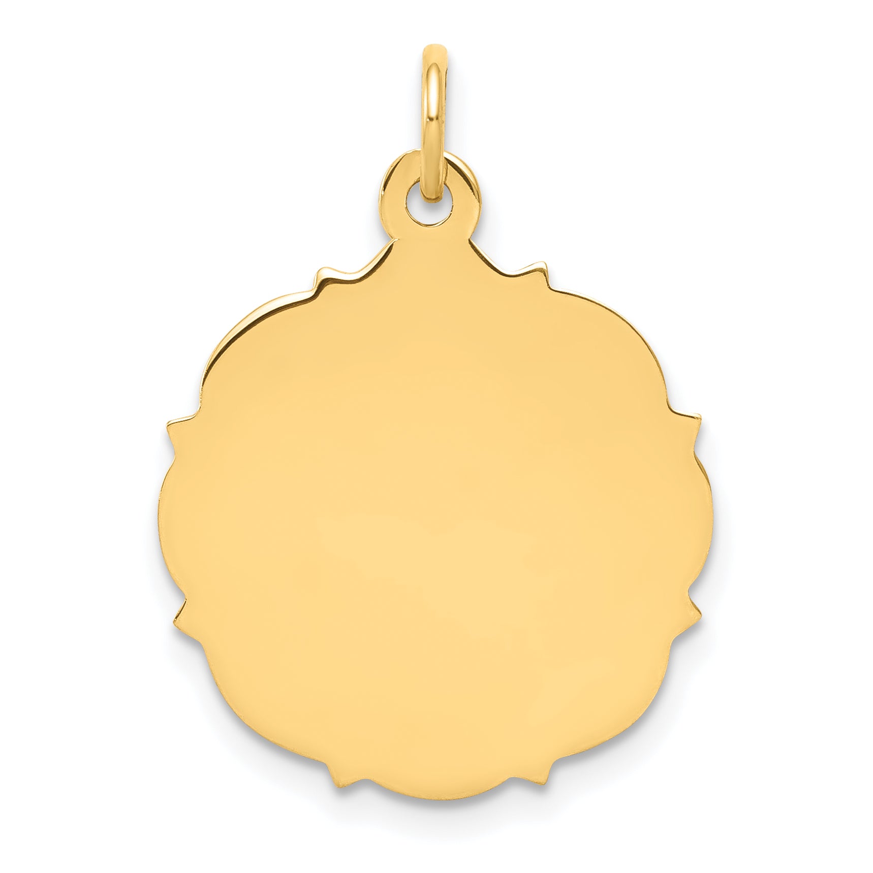 14K Plain .013 Gauge Engravable Disc Charm