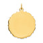 14K Plain .018 Gauge Engravable Disc Charm