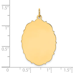 14k Plain .018 Gauge Engravable Disc Charm