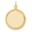 14k Plain .013 Gauge Circular Engravable Disc with Rope Charm