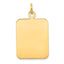 Rectangular Disc Charm in 14K Yellow Gold, 20x33mm Engravable - Sophia Jewelers