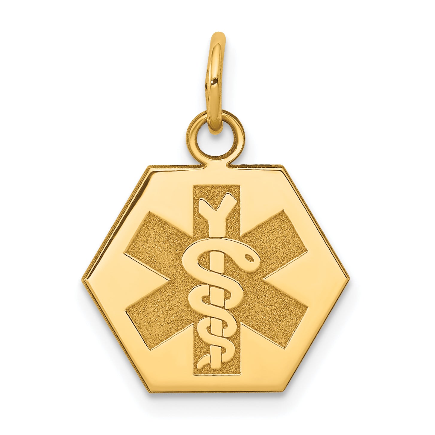 14k Non-enameled Medical Jewelry Pendant
