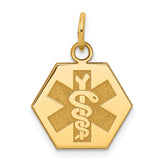 14k Non-enameled Medical Jewelry Pendant