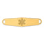 14k Non-enameled Medical Jewelry ID Plate