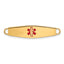 14k Red Enamel Medical Jewelry ID Plate