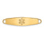 14k Non-enameled Medical Jewelry ID Plate