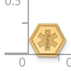 14K Non-enameled Attachable Medical Emblem Charm
