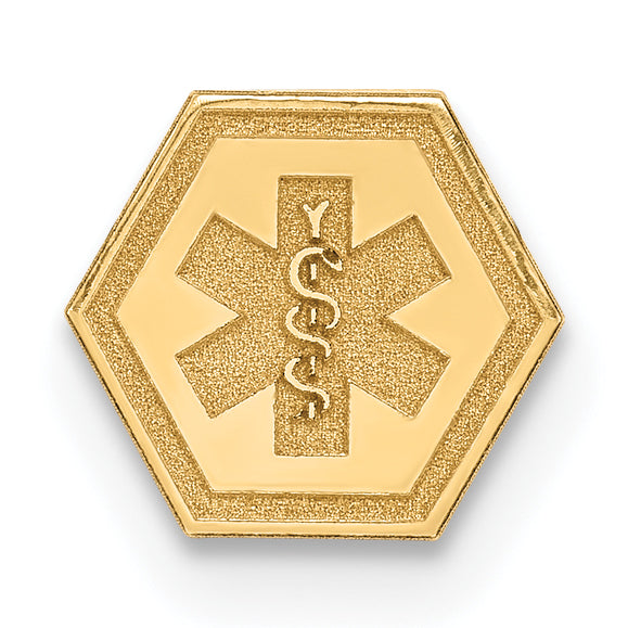 14k Non-enameled Attachable Medical Emblem Charm
