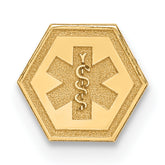14k Non-enameled Attachable Medical Emblem Charm
