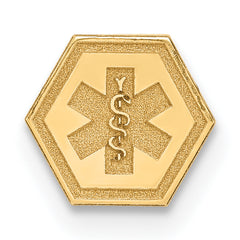 14k Non-enameled Attachable Medical Emblem Charm