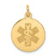 14k Medical Jewelry Unenameled Pendant