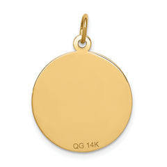 14K Non-enameled Medical Jewelry Pendant