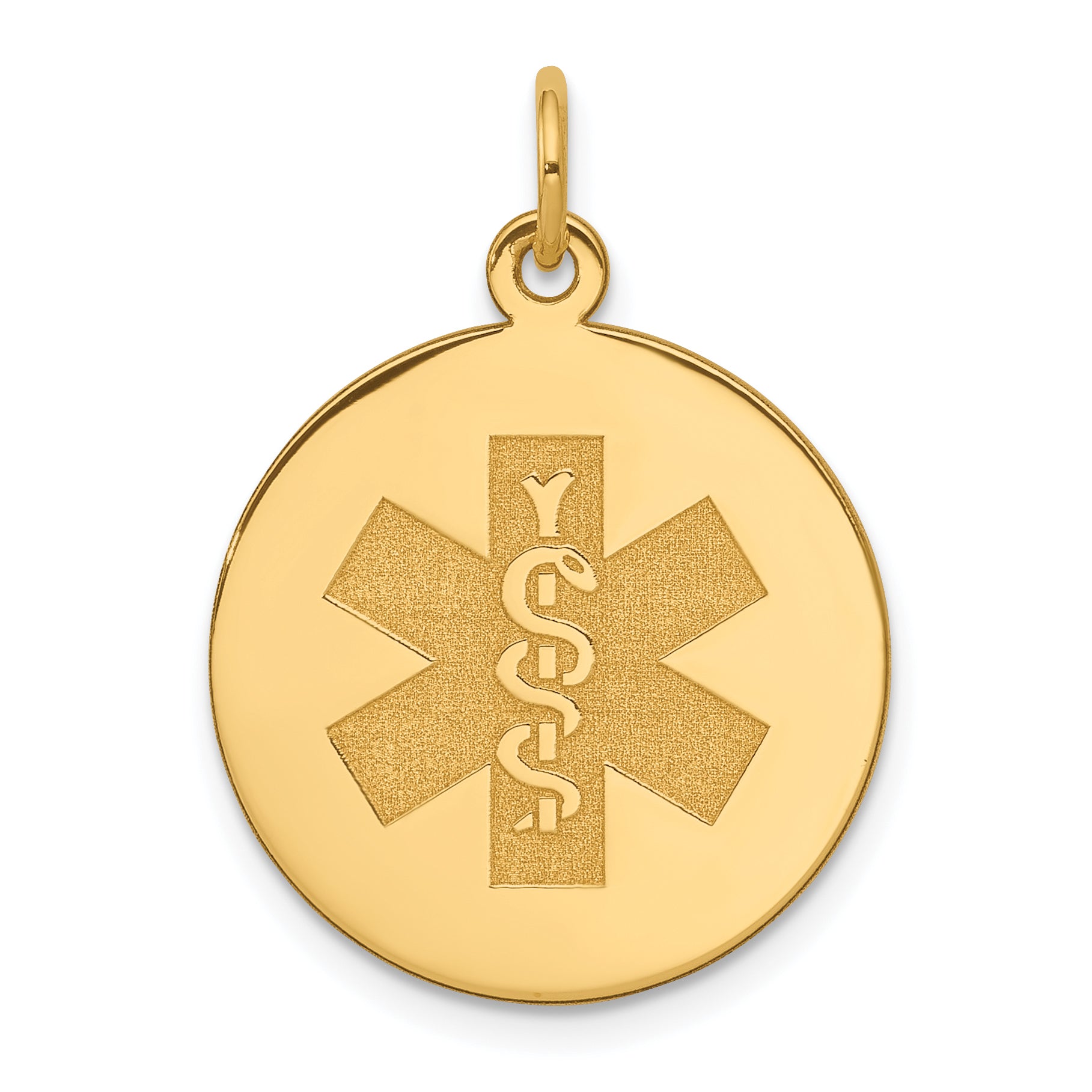14k Non-enameled Medical Jewelry Pendant