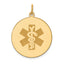 14k Non-enameled Medical Jewelry Pendant