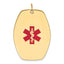 14k Red Enamel Medical Jewelry Pendant