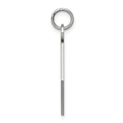 14K White Gold Red Enamel Medical Jewelry Pendant