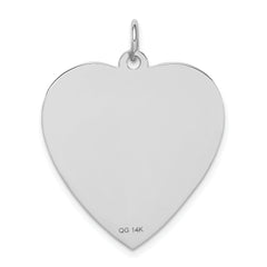 14K WG Heart-Shaped Enameled Medical Jewelry Pendant