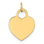 14K Medium Engravable Heart Charm