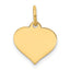 14K Heart Disc Charm