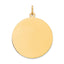 Round Disc Charm in 14K Yellow Gold, 28mm Engravable - Sophia Jewelers