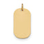 14K Plain .011 Gauge Engraveable Dog Tag Disc Charm