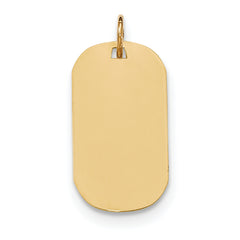 14K Plain .013 Gauge Engraveable Dog Tag Disc Charm