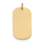14K Plain .013 Gauge Engraveable Dog Tag Disc Charm