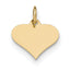 14K Plain .011 Gauge Engraveable Heart Disc Charm