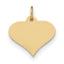 14K Plain .011 Gauge Engraveable Heart Disc Charm