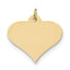 14K Plain .013 Gauge Engraveable Heart Disc Charm