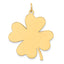 14k Plain .018 Gauge Engravable Clover Disc Charm
